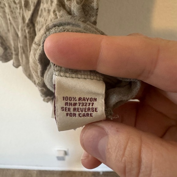 Mudd Womens XL Olive Green Animal Print Tank Top Sleeveless Casual Cute - Picture 3 of 4